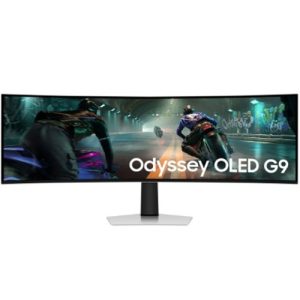 Samsung LS49DG912SUXXU Odyssey G9 Dual QHD Curved Ultrawide Gaming Monitor - Silver - Image 1